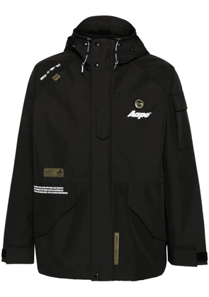 AAPE BY *A BATHING APE® logo-patch windbreaker - Black