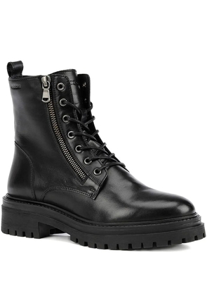 Geox lace-up zip ankle boots - Black