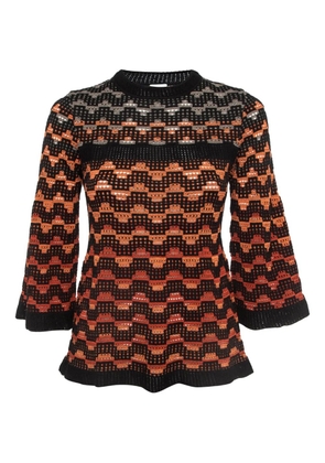 Missoni Pre-Owned geometric-pattern bell-sleeves top - Orange