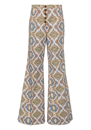 ETRO mandala-print flared jeans - Purple