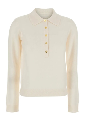 Elisabetta Franchi knitted polo top - Neutrals
