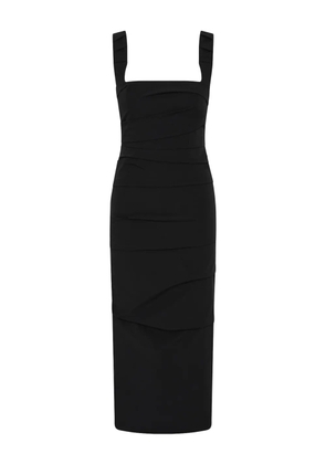 Rachel Gilbert square-neck draped midi dress - Black