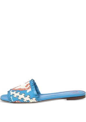 Valentino Garavani Pre-Owned leather slides - Blue