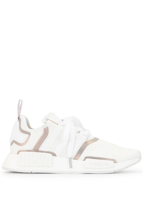 adidas metallic tape lace up trainers - White