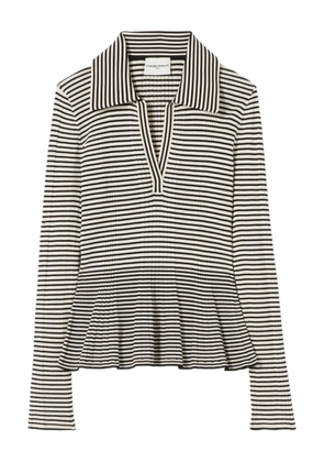 Claudie Pierlot striped long-sleeve top - White
