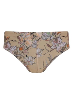 Amir Slama floral-print swim briefs - Neutrals