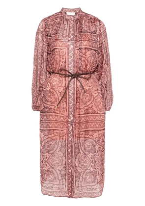ZIMMERMANN Ottie paisley-print midi dress - Pink