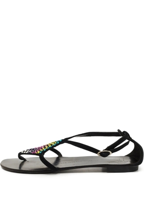 Giuseppe Zanotti Vintage crystal-embellished sandals - Black