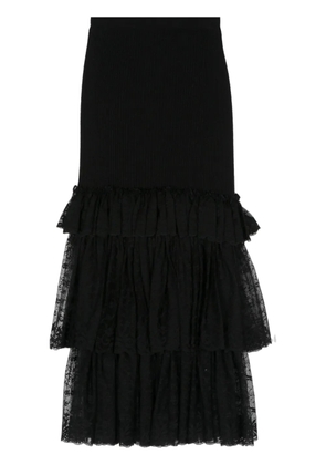 Moschino Pre-Owned 1990s ruffle-detail skirt - Black