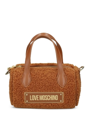 Love Moschino top-handle logo tote bag - Brown
