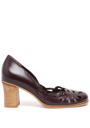 Sarah Chofakian 55mm Belle Epoque leather pumps - Brown