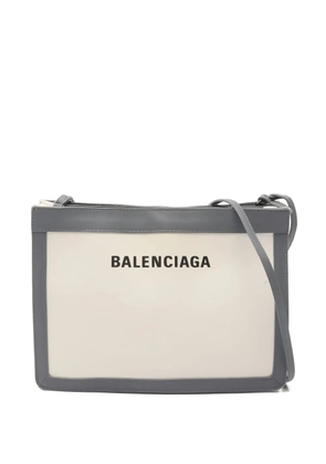 Balenciaga Pre-Owned 2000s logo-detail shoulder bag - Neutrals