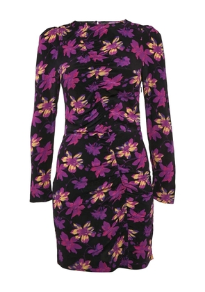 Maje floral-print mini dress - Black