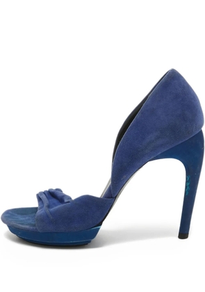 Balenciaga Pre-Owned ruched open-toe pumps - Blue