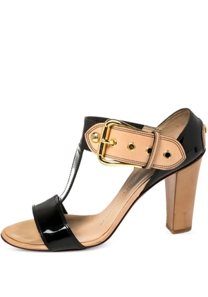 Giuseppe Zanotti Vintage 90mm patent-leather block-heel sandals - Black