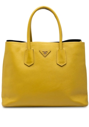 Prada Pre-Owned 2010-2025 Medium Saffiano Cuir Double satchel - Yellow