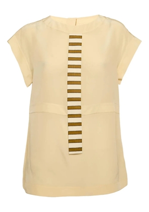 Fendi Pre-Owned silk stripe-detail blouse - Neutrals