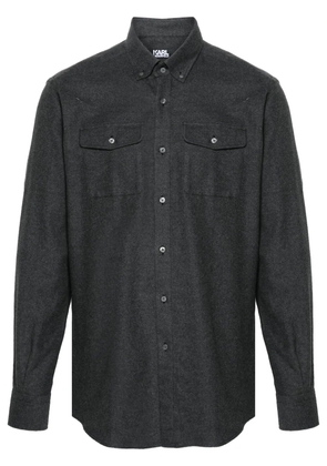 Karl Lagerfeld felted cotton shirt - Grey