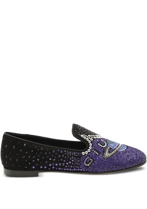 Giuseppe Zanotti Vintage Uranus Smoking crystal-embellished loafers - Black