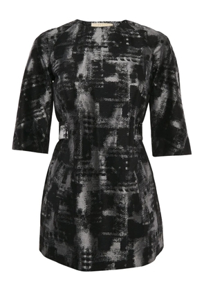 Michael Kors Vintage abstract-print belted tunic - Black
