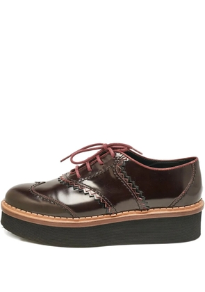Tod's Vintage pre-owned leather platform oxford shoes - Brown