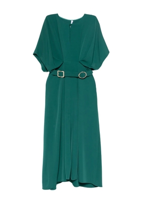 IMPERIAL belted cotton midi dress - Green