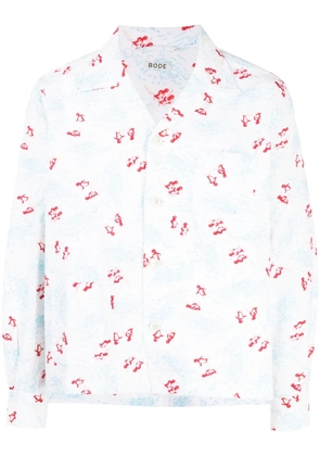 BODE graphic-print cotton shirt - White