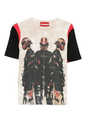 KUSIKOHC print-motif cotton T-shirt - Neutrals