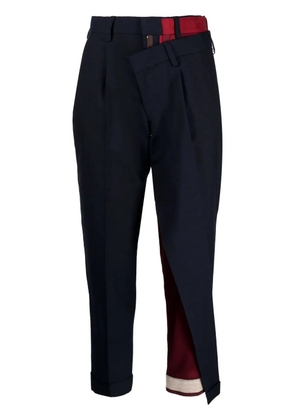 Kolor asymmetric tapered trousers - Blue
