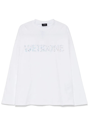We11done sparkle-logo T-shirt - White