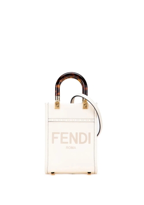 Fendi Pre-Owned 2010-2025 Mini Leather Sunshine Shopper Tote satchel - White