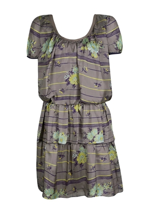 Philosophy Di Alberta Ferretti Vintage floral-print tiered dress - Grey