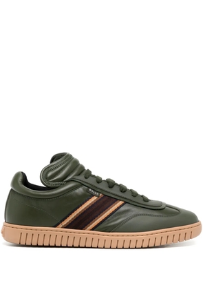 Bally side-stripe leather low-top sneakers - Green