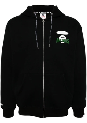 AAPE BY *A BATHING APE® logo-print hooded jacket - Black