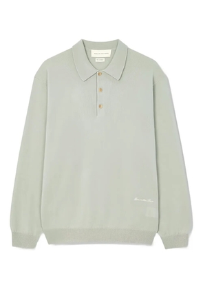 Man On The Boon. knitted polo shirt - Green