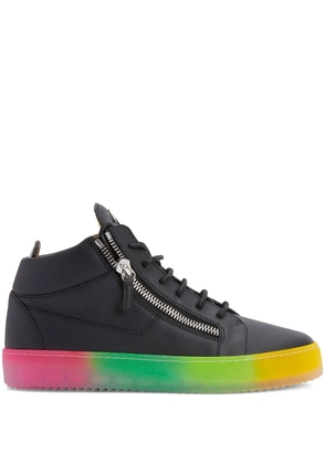 Giuseppe Zanotti Kriss rainbow sole mid-top sneakers - Black