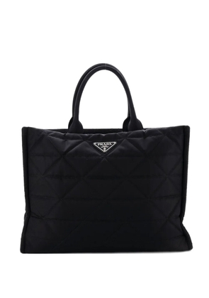 Prada Pre-Owned Open Shopping Quilted Re-Nylon Large tote bag - Black