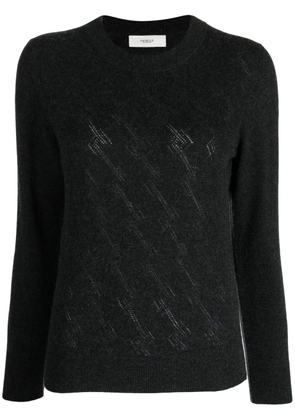 Pringle of Scotland pointelle-argyle knit cashmere jumper - Grey