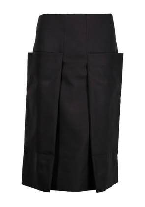 Celine Pre-Owned pleat-detail wool skirt - Black