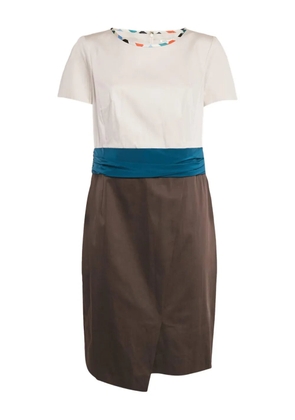 Paule Ka colour-block dress - White