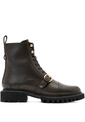 AllSaints buckle lace-up boots - Brown