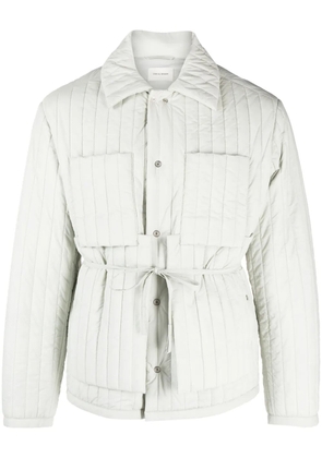 Craig Green belted quilted shirt jacket - Grey