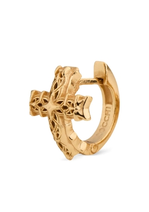 Emanuele Bicocchi Notre-Dame cross hoop earring - Gold