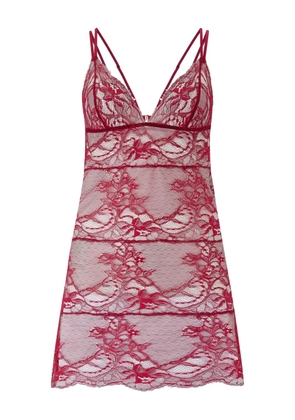 Fleur Of England lace-trimmed babydoll nightdress - Red