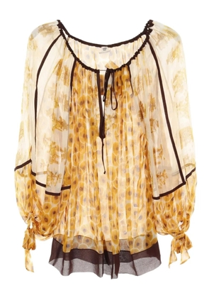 Hermès Pre-Owned 10's silk blouse - Orange