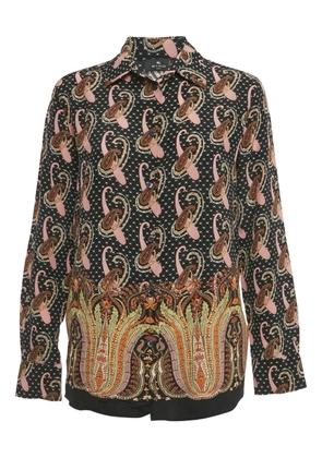 Etro Pre-Owned paisley silk shirt - Black