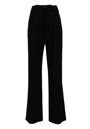 Goen.J high-waisted straight-leg trousers - Black