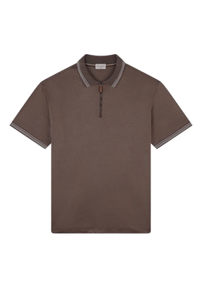 Paul & Shark striped-detail polo shirt - Brown