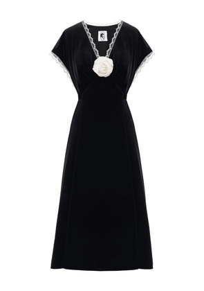 Sleeper The Genus rose midi dress - Black