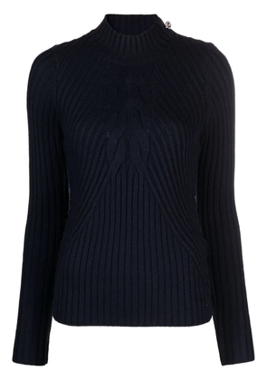 LIU JO mock-neck ribbed jumper - Blue